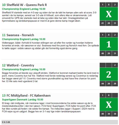 13 skarpe til lørdagens Tips 13 .